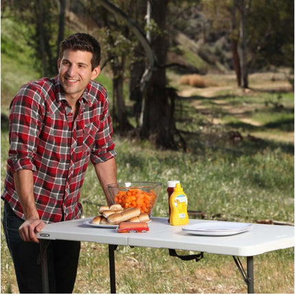 LIFETIME Height Adjustable Craft Camping and Utility Folding Table