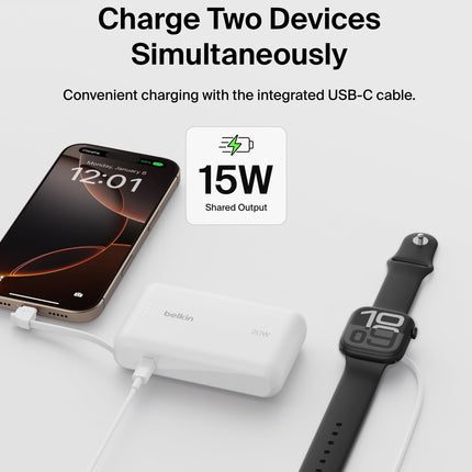 Belkin 10000mAh 20W USB C Power Bank, Portable Charger for iPhone & iPad