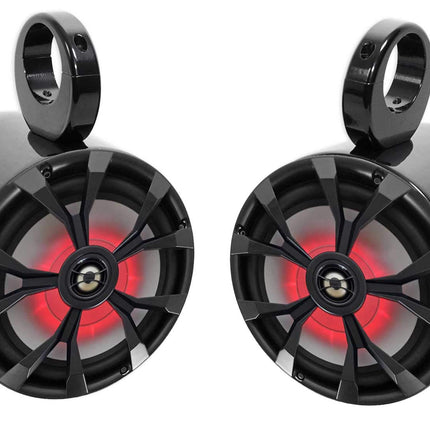 (2) Rockville RKL80MB 8" 900 Watt Marine Wakeboard