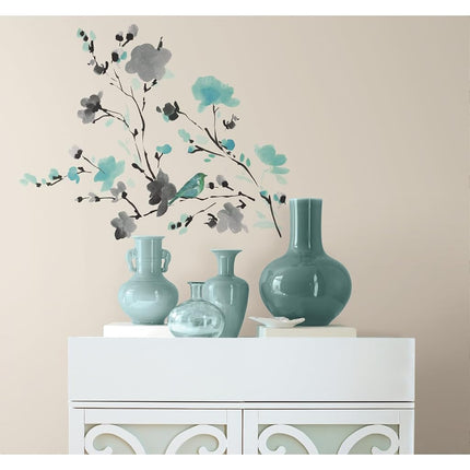 RoomMates 54124 Flowers & Bird Water Colour Paint