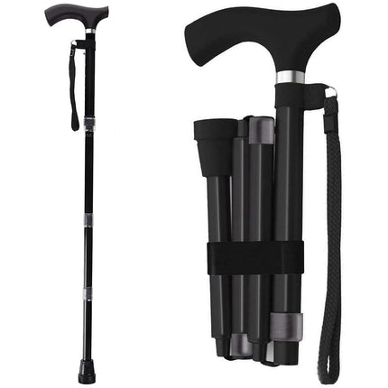 Switch Sticks Aluminum Adjustable Folding Cane and Walking Stick collapses and adjusts from 32 to 37 inches, Black