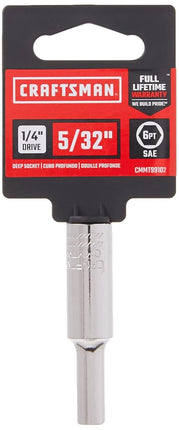 CRAFTSMAN Deep Socket, SAE, 1/4-Inch Drive, 5/32-Inch, 6-Point (CMMT99102)