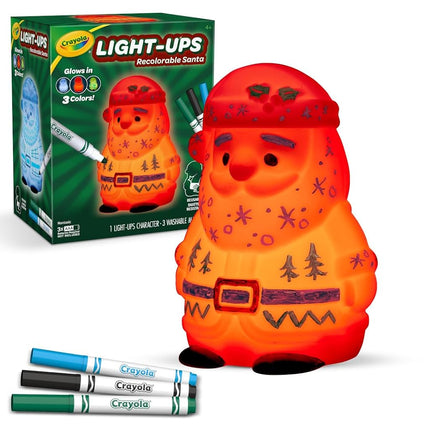 CRAYOLA Light Ups: Santa | Washable Santa Christmas Night Light | Colour, Wash, Repeat! | Batteries Not Included | For Ages 3+