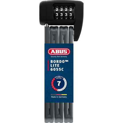 ABUS Folding Lock Bordo Lite 6055C SH, 85 cm, Black