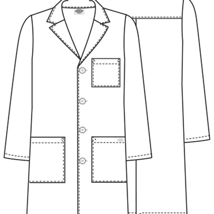 Dickies Unisex 40-Inch Lab Coat, White, X-Small