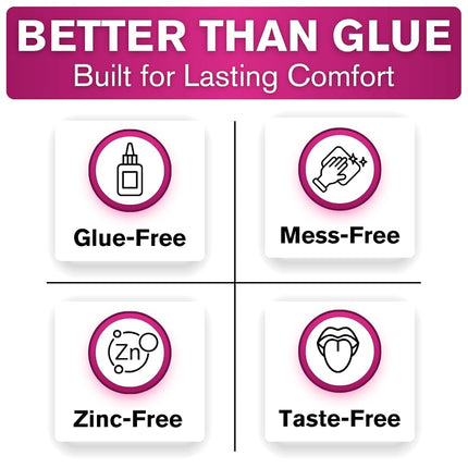 Cushion Grip Thermoplastic Denture Adhesive, 0.35 oz (Travel Size) | Refits and Tightens Loose Dentures for Up to 4 Days | Non-Glue, Zinc-Free, Waterproof Formula, Acts Like a Soft Reliner