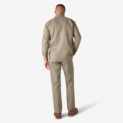 Dickies Mens Long Sleeve Work Shirt, Desert Sand, XX-Large