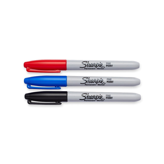 Sharpie SAN30173PP - Permanent Marker, Fine Point, 3/PK, Assorted