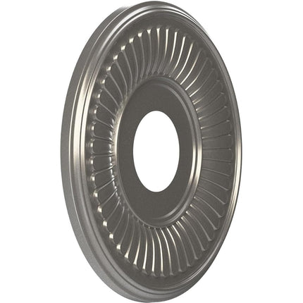 Ekena Millwork CMP13BECST Berkshire Thermoformed PVC Ceiling Medallion (Fits Canopies up to 5 3/4"), 13"OD, Aged Dark Steel