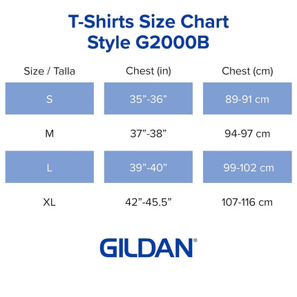 Gildan Youth Ultra Cotton T-Shirt, Style G2000B, Multipack, Carolina Blue (2-Pack), S
