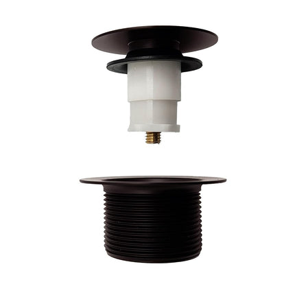 Westbrass 493244H-12-12 12" & 4" Bath Waste & Overflow Assembly with Tip-Toe Drain Plug and Illusionary Faceplate-SCH. 40 PVC Pipe, Oil Rubbed Bronze
