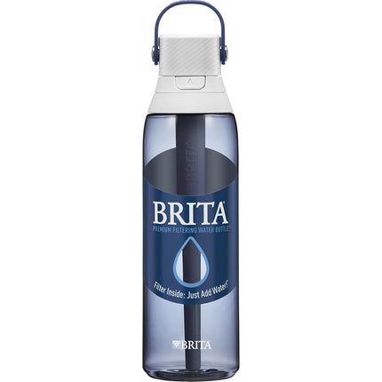 Brita Insulated Filtered Water Bottle with Straw, Reusable, BPA Free Plastic, Night Sky, 26 Ounce