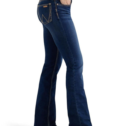 Wrangler Women's Retro Mid Rise Boot Cut Jean, Blue, 1