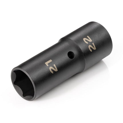 TEKTON 1/2 Inch Drive 21 x 22 mm Thin Wall Impact Flip Socket | SIF22122