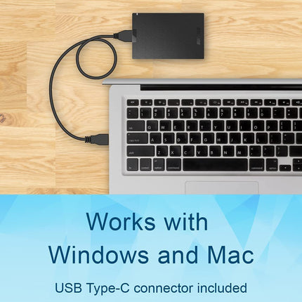Buffalo External SSD 1TB - Compatible with PS4 / PS5 / Windows/Mac - USB-C - USB-A - USB 3.2 - External Solid State Drive - SSD-PG1.0U3B