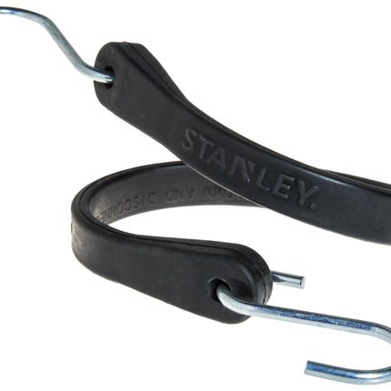 STANLEY S300441 Black 41" All-Weather Rubber Bungee Cords with S-Hooks for Securing Tarps, Flatbed Hauler and Boat Covers, Storage, and Cargo, 10 Pack