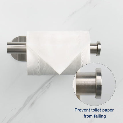 NearMoon Toilet Paper Holder Self Adhesive, Premium Thicken SUS304 Stainless Steel Rustproof Adhesive Toilet Roll Holder no Drilling for Bathroom, Kitchen, Washroom (4 Pack, Brushed Nickel)