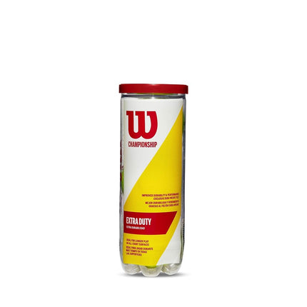 WILSON Championship Tennis Balls - Extra Duty, 24 Can Case (72 Balls)