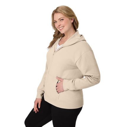 JUST MY SIZE womens Just My Size Zip-up Fleece Women's Hoodie, Ecosmart Hooded Sweatshirt, Plus Size