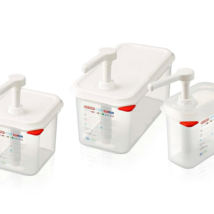 Araven GN 1/6 Transparent Sauce Dispenser, 2.6 Litre
