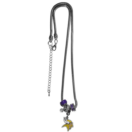 Siskiyou Sports NFL Minnesota Vikings Euro Bead Necklace, 18-Inch