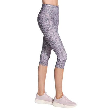 Skechers Women's Go Walk High Waisted Capri, Hickory Cheetah, XS