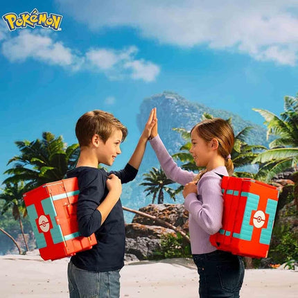 Pokémon Carry Case Beach Battle Playset - Portable Transforming Backpack Playset with Action Features and 2-inch Pikachu Battle Figure