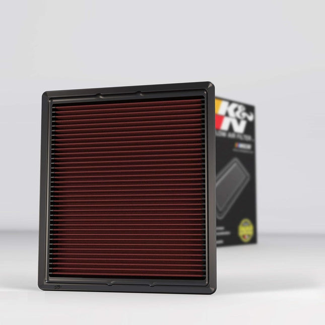 K&N Engine Air Filter: High Performance, Premium, Washable, Panel Filter: 2013-2019 (Impala, Regal), 33-2497