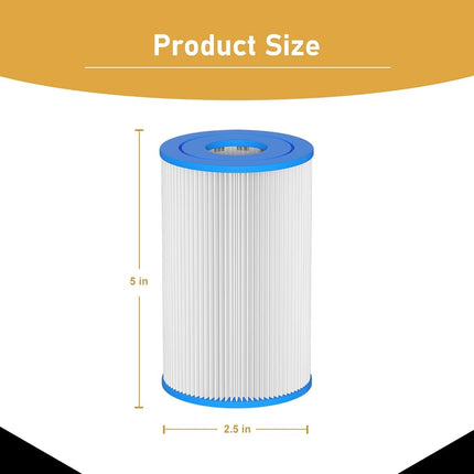 Macaberry 20 Micron 5" x 2.5" Water Filter Replacement Cartridge (8-Pack) Compatible with Any Cold Plunge System, Ice Bath, Ice Pod, Under-Sink Filters