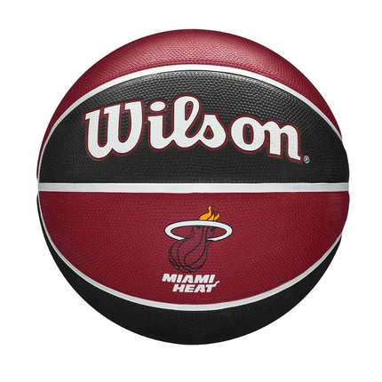 Wilson Basketball, NBA Team Tribute Model, MIAMI HEAT, Outdoor, Rubber, Size: 7