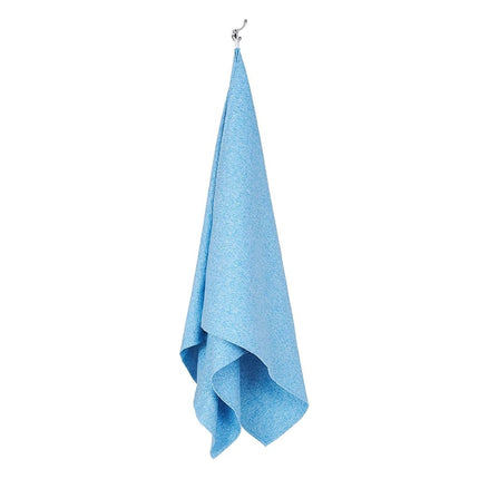 Dock & Bay Quick Drying Towel - for Sports & Gym - Compact, Lightweight - 100% Recycled - Includes Bag - Essential - Lagoon Blue - Large (160x90cm, 63x35)