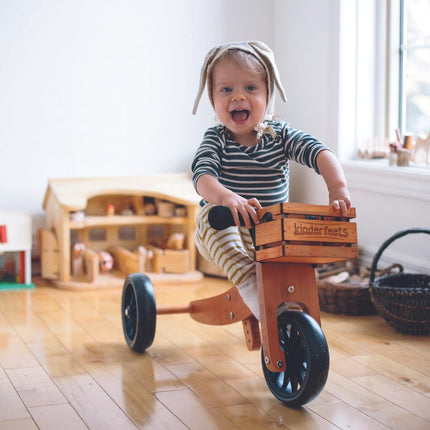 Kinderfeets Tiny Tot 2-in-1 Trike Balance Bike Bamboo