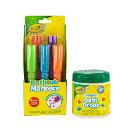 CRAYOLA Bathtub Markers Color Bath Drops 60 tablets