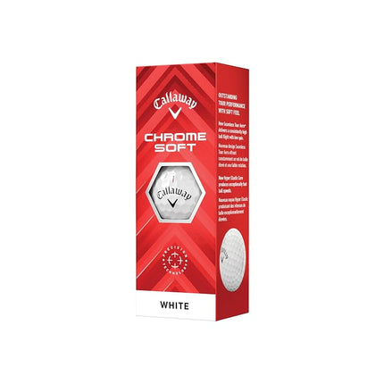 Pelota de golf Callaway Golf Chrome Soft Premium Tour 2024 Blanca Estándar