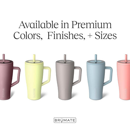 BrüMate Era 40 oz Tumbler with Handle and Straw | 100% Leakproof Insulated Tumbler with Lid and Flexible SoftSip Straw | Made of Stainless Steel | Cup Holder Friendly Base | 40oz (Cedar)