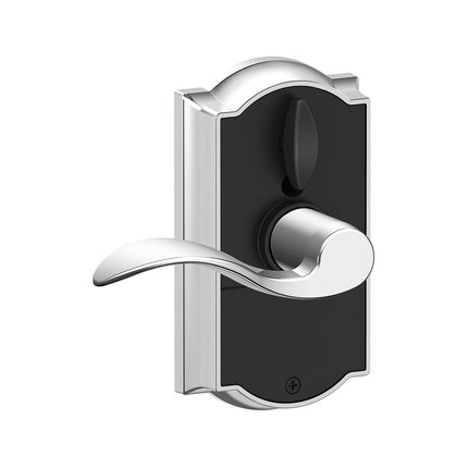 Schlage Touch Electronic Lock, Lever Handle, Camelot Trim, Bright Chrome