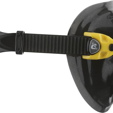 Cressi Big Eyes Evolution Snorkel Mask - Adult Snorkel Set & Quick-Adjust Buckles - Silicone Skirt & Scuba Ready - Low-Volume Scuba Mask - Dark Yellow - One Size