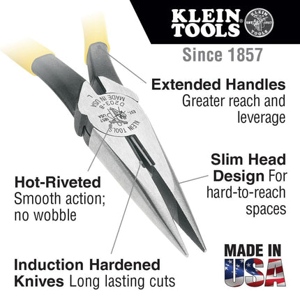 Long Nose Side-Cutters, 15 cm Klein Tools D203-6