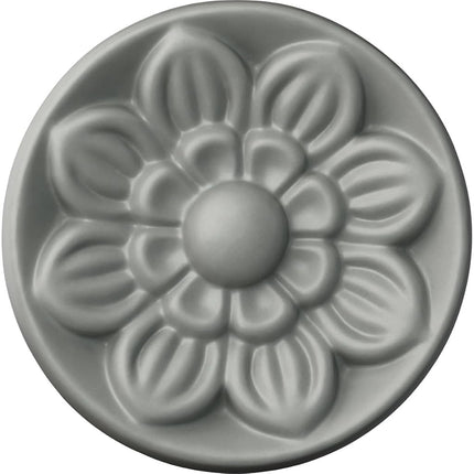 Ekena ROS04FL 3 7/8-Inch Outer Diameter Small Round Flower Rosette - Primed