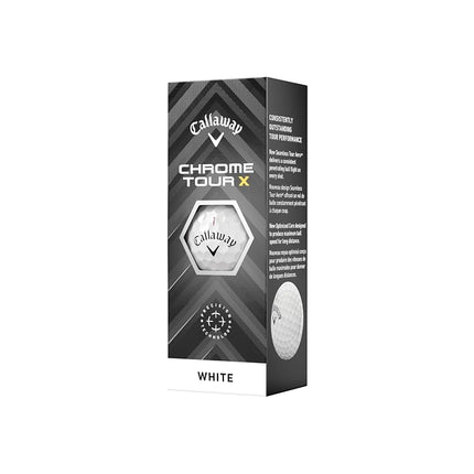 Callaway Golf Chrome Tour X Premium Golf Ball 2024, White