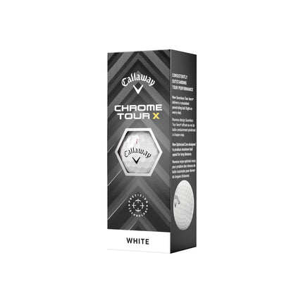 Callaway Golf Chrome Tour X Premium Golf Ball 2024, White