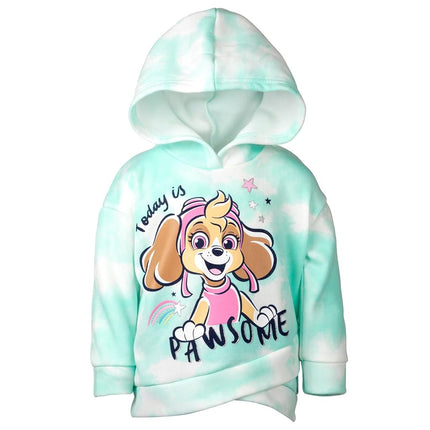 Paw Patrol Skye Toddler Girls Pullover Crossover Fleece Hoodie and Leggings Outfit Set Blue/White 2T