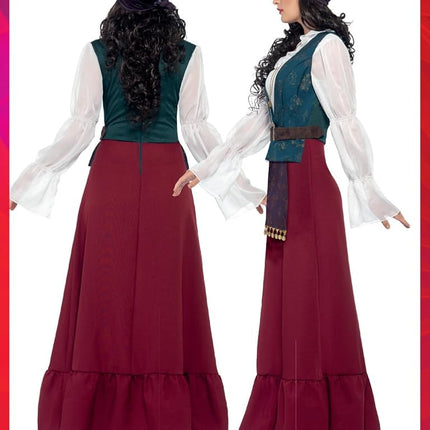 Smiffys Womens/Ladies Deluxe Buccaneer Beauty Pirate Costume Set (XL) (Multicoloured)