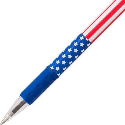 Pentel RSVP Ballpoint Pen, (0.7mm) Fine Line, Flag Barrel, Black Ink,(12 count)- Pack of 2
