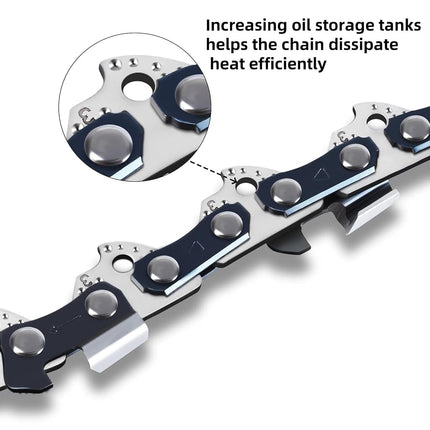 T.TAOMI 3-Pack 18 Inch Chainsaw Chain .325" Pitch .058" Gauge 72 Drive links,Fits Husqvarna 555, 562XP, 365, 565, 372XP, 572XP, 390XP,Oregon 21LGX072G (18"72DL.325".058")