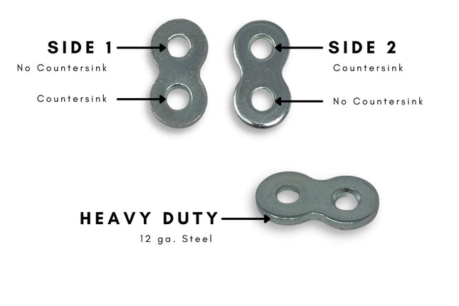Balsam Point Workshop Steel Figure 8 Table Top Connector or Desk Top Fastener Clip - 12 Gauge Steel - (20-Pack)