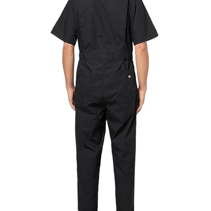 Dickies Mens Short Sleeve Coveralls, Black, 3X Tall