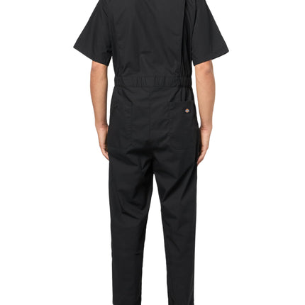 Dickies Mens Short Sleeve Coveralls, Black, 3X Tall
