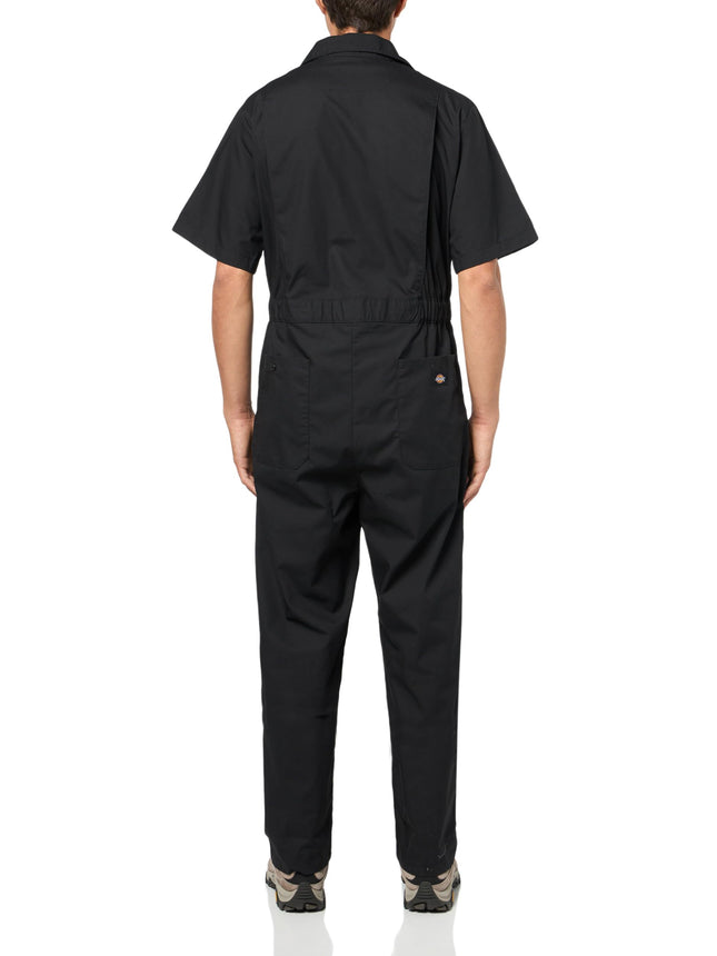 Dickies Men's Short-Sleeve Coverall, Black V1, XXL Plus