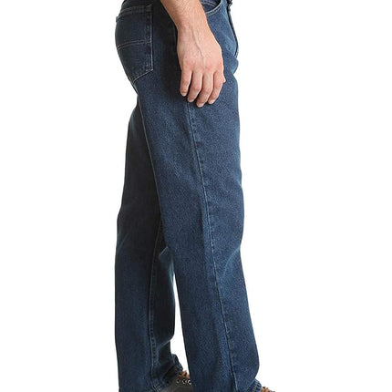 Wrangler Authentics Men's Classic 5-Pocket Relaxed Fit Cotton Jean, Dark Stonewash, 42W x 28L